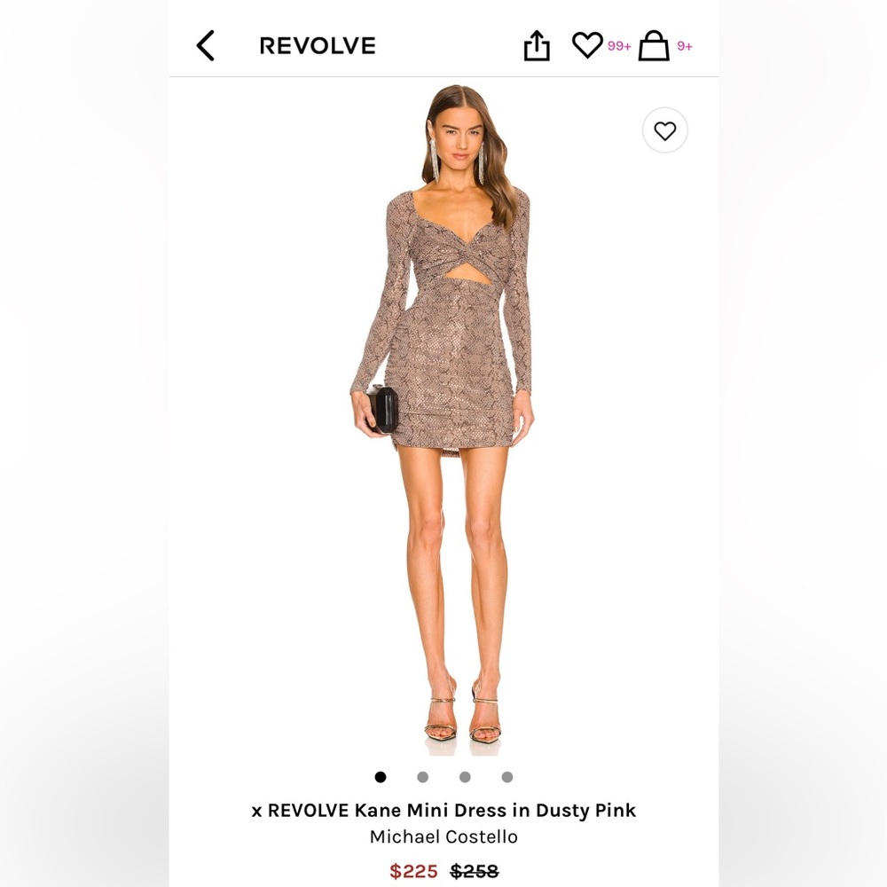 xRevolve Michael Costello Kane Mini Dress in Dusty Pink
